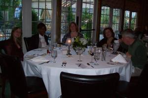 The dining room and patio are both very inviting